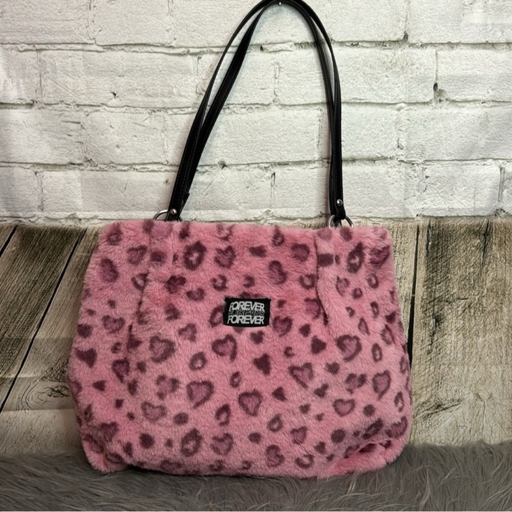 Forever 21 Pink Leopard Print Shoulder Bag